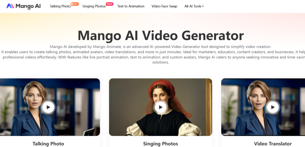 Mango AI - AI-Powered Video Generator Tool